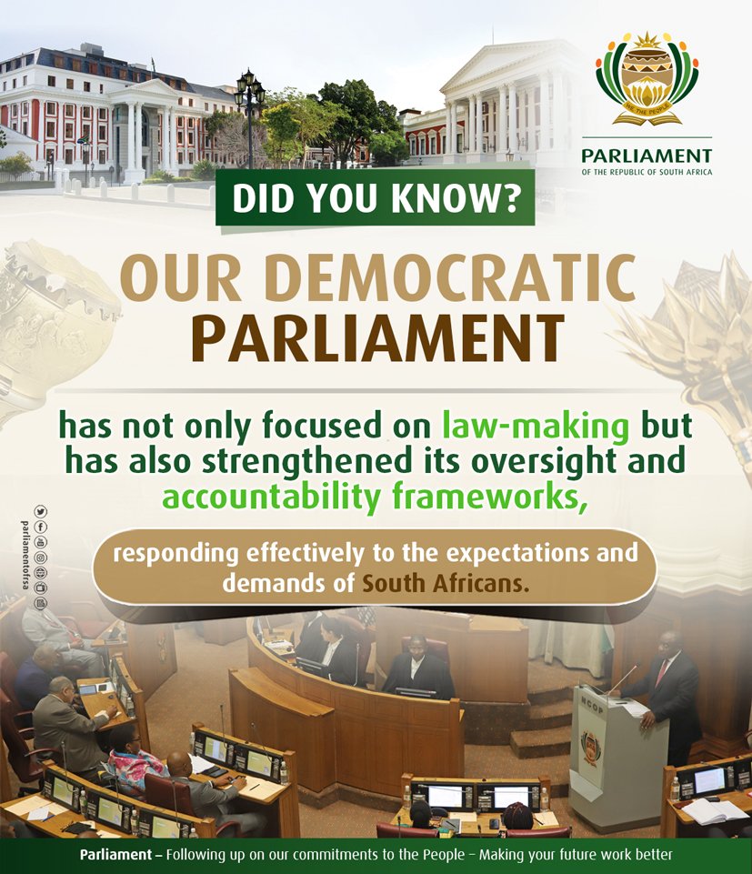 🅓🅘🅓 🅨🅞🅤 🅚🅝🅞🅦? Over the past #30YearsofDemocraticParliament @ParliamentofRSA has made strides to strengthen its oversight and accountability framework to respond effectively to demands and expectations of South Africans #30YearsofDemocracy