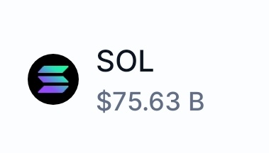 🚨 LATEST: $SOL reclaims $75 billion Market Cap.