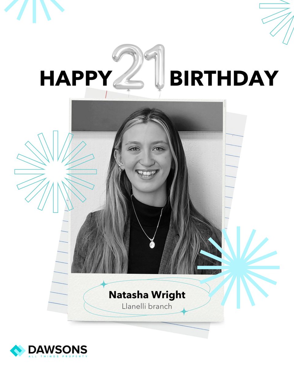 2️⃣1️⃣ Big Birthday Wishes to Tash from our Llanelli branch today 🥳🎉🎈 Have a fabulous weekend celebrating 💃