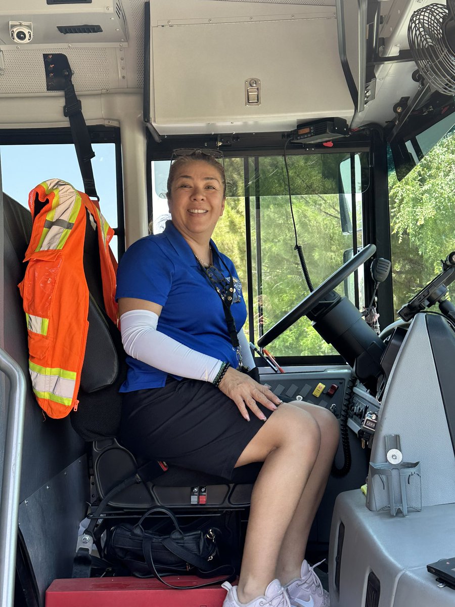 Meet our amazing @GESD40 Bus Driver, María Camacho. Always a smile on her face! She’s All in for All Kids! Thank you for all you do! @SegottaJones