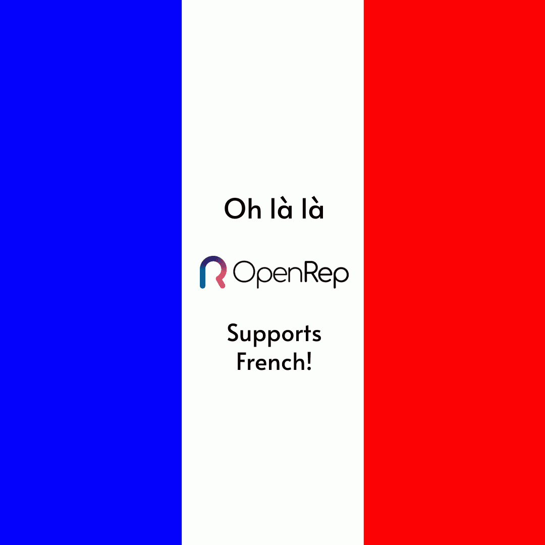 OpenRep now offers French support to help you connect with the Francophone market. Enhance your outreach with our language solutions. #FrenchSupport #BusinessExpansion