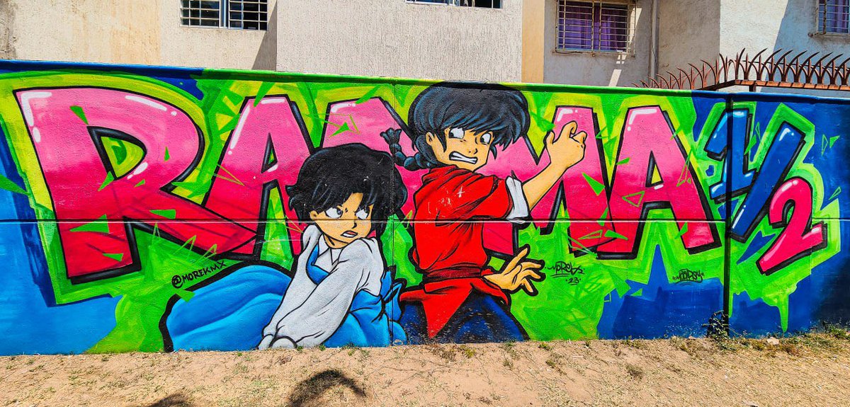 “El descuido es tu peor enemigo”. #KodachiT
🎨 Ranma
👨🏼‍🎨 @morekmx
📍Puerto Vallarta, Jalisco

#ranma #anime #graffiti #streetart #morek #Murales #ArteUrbano #Art #streetart #streetartdaily #streetartphoto #Creativity #MultiColored #art #murals
