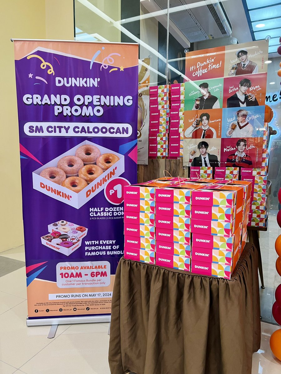 A new go-to for donuts & coffee lovers! ☕️🍩 Visit the newest Dunkin’ store in Caloocan City.

📍 2nd Level SM City Caloocan, Deparo Road, Bagumbong Caloocan City

⏰ 10am-9pm