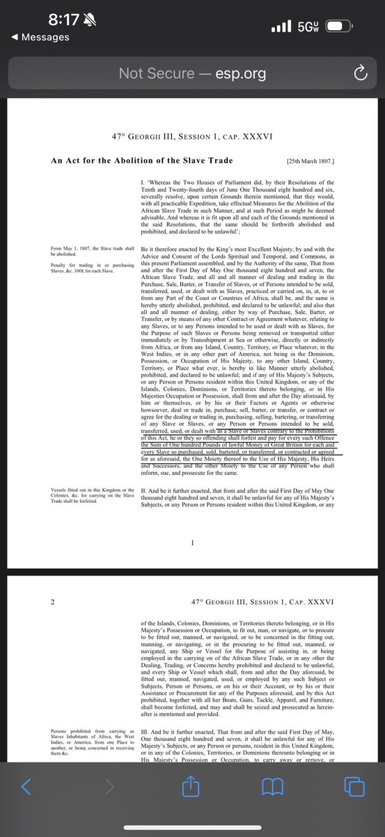 I don’t understand how people who call themselves abolitionists support William Wilberforce or laud him as some Abolitionists exemplar. 

He literally “ended” the slave trade or “abolished the slave trade” by regulating it. It wasn’t a crime it was a fine.