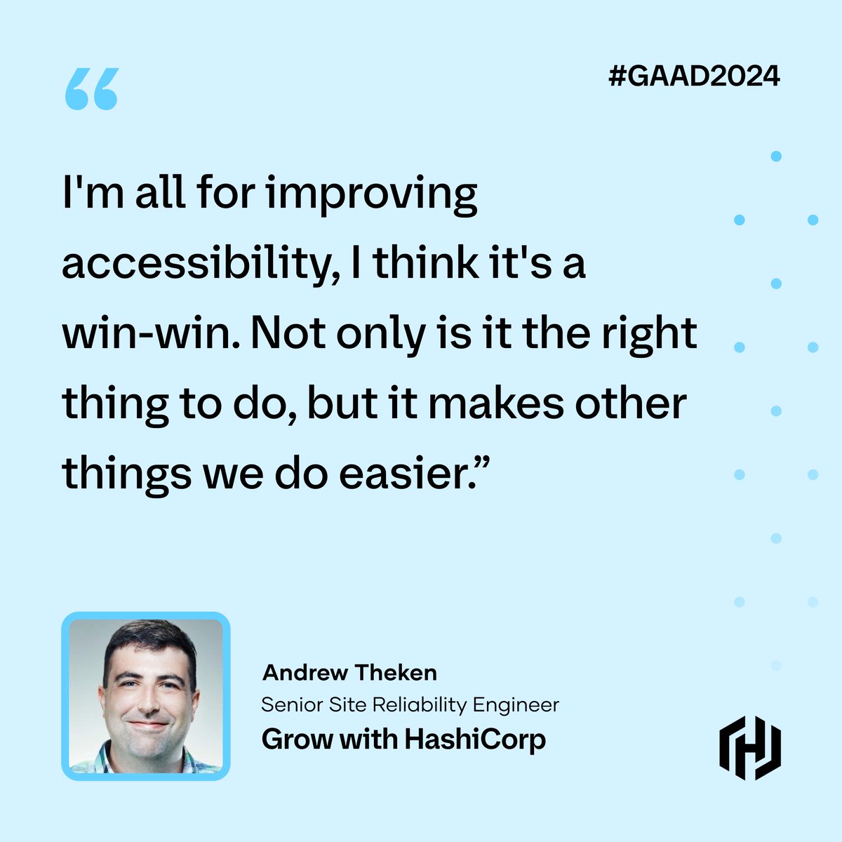 Today is Global Accessibility Awareness Day, so we asked some of the HashiCorp team for their thoughts on efforts to make our products more accessible and compliant with global accessibility regulations. Here’s what they said. 👇 #GAAD2024