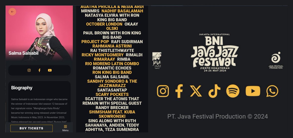Perbanyak perbincangan Salma & Java Jazz. Karena Java Jazz adalah festival jazz terbaik Asia dan Top 10 festival jazz terbaik di dunia. Apalagi nggak ada radar dan equalnya. Waspada tukang adu domba.