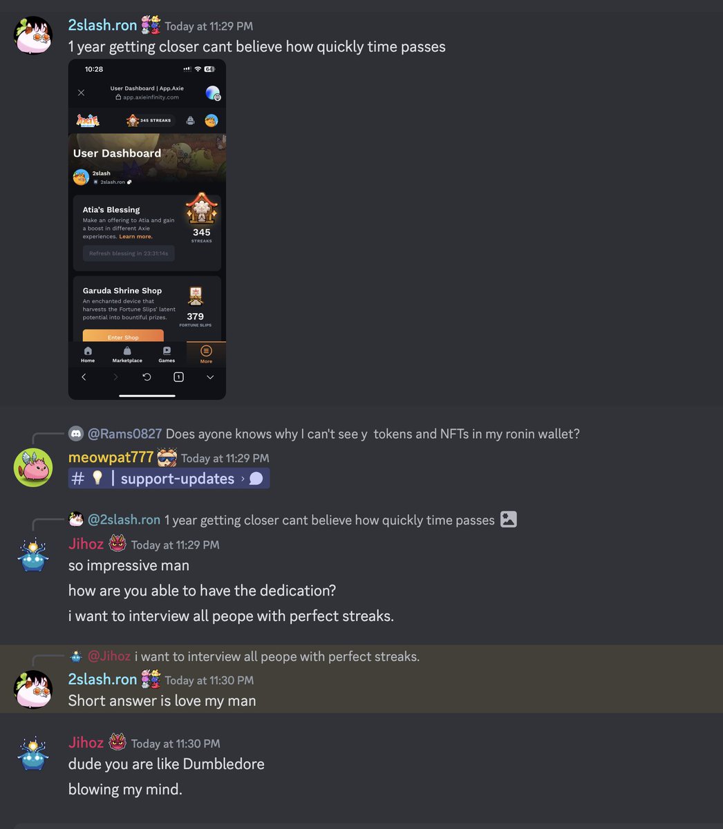 Jihoz_Axie's tweet image. Still get mindblown in Axie Discord.
