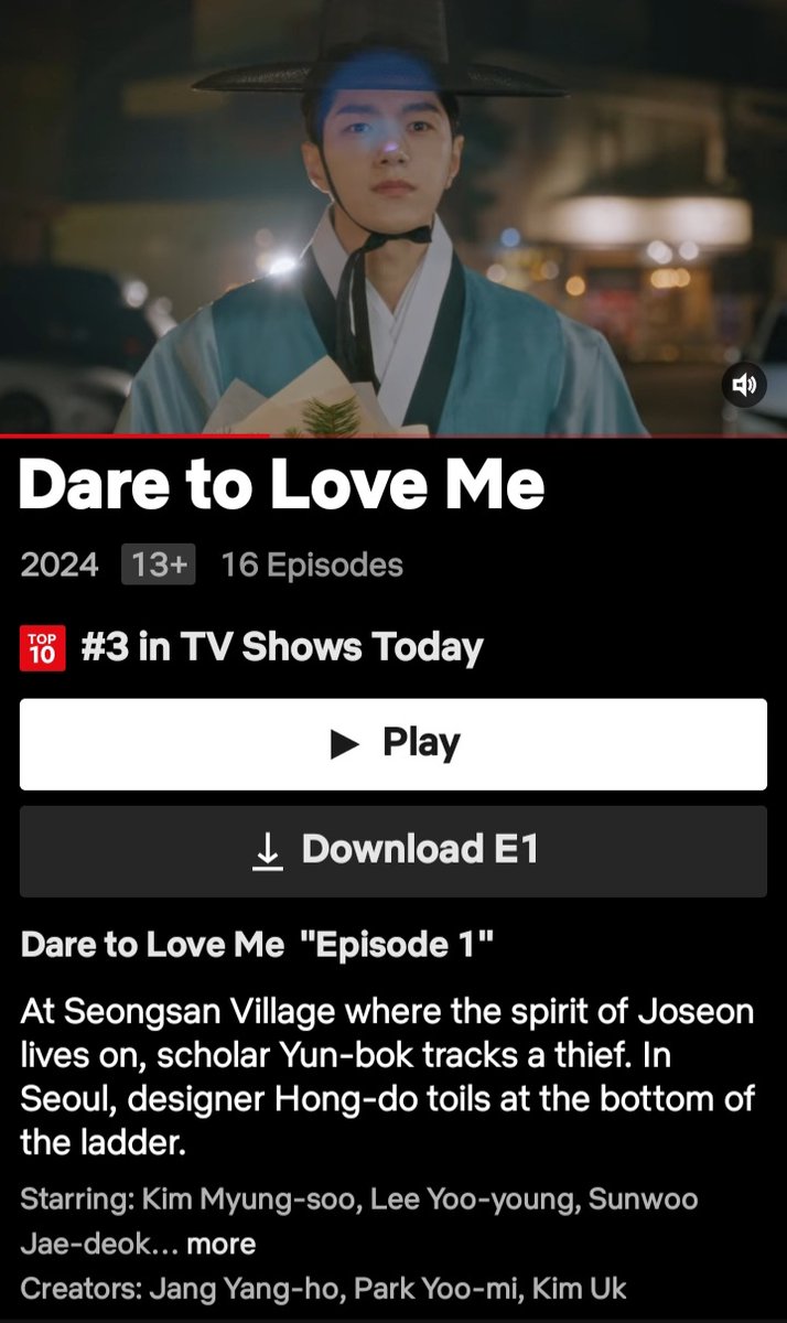 The ranking is getting better on Netflix streaming Asia region. 
#DareToLoveMe #kimmyungsoo #Myungsoo #김명수 #인피니트엘 #함부로대해줘