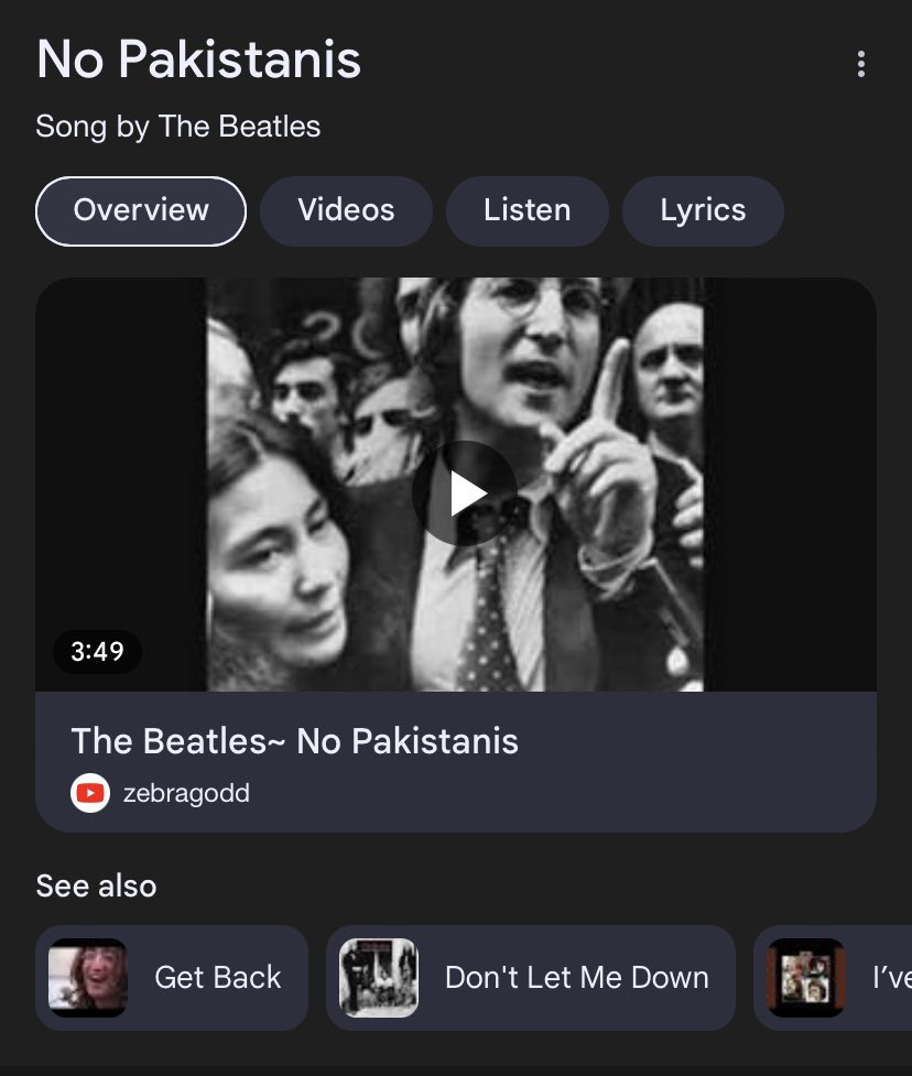 i owe the beatles an apology, i wasn’t familiar with their game