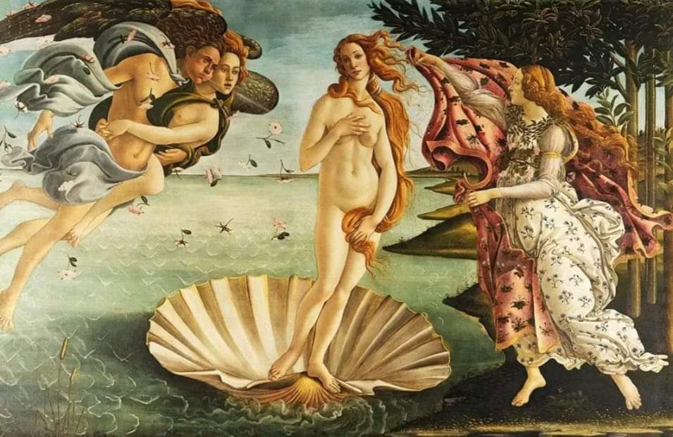 #SandroBotticelli
#17maggio 1510 🥀

'Nascita di Venere'
.