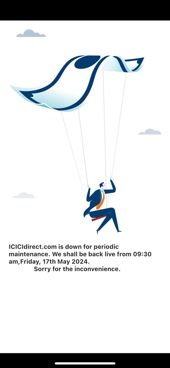 ICICIDIRECT app is down @AnilSinghvi_ @ZeeBusiness