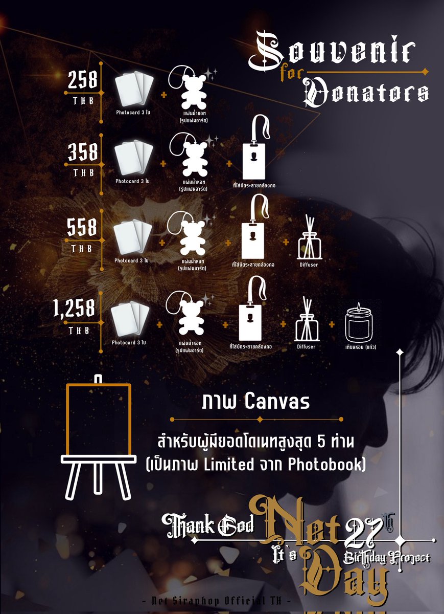 NetOfficialTH's tweet image. 𝑻𝑯𝑨𝑵𝑲 𝑮𝑶𝑫 𝑰𝑻&apos;𝑺 𝑵𝑬𝑻 𝑫𝑨𝒀 🪽✨️
🏴BD Project for #netsiraphop

เปิดรับโดเนทโปรเจ็ควันเกิดคุณเน็ต 
รายละเอียดตามภาพค่ะ 🖤
🗓 Today - 30.06.2024
ร่วมโดเนท 
🔗 forms.gle/AL9udZeZCy7vy1…

มาร่วมเป็นส่วนหนึ่งของโปรเจ็คปีนี้กันนะคะ 🫶🏻

#Net27thBDProject
#ThankGodItsNETDay