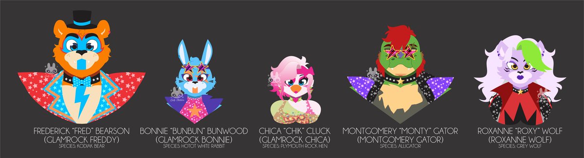 I wanted to do this with my Glamrock from my AU, I'm working on the others 👀 #fnaf #fnafsecuritybreach