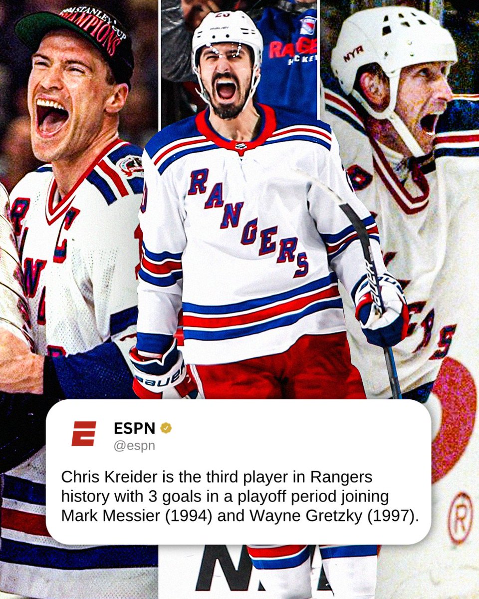 Chris Kreider with a legendary Rangers' performance 😤