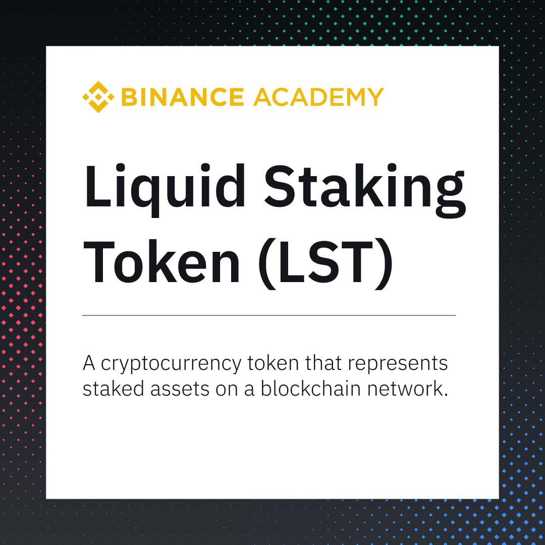 One example of a liquid staking token is Wrapped Beacon ETH (#WBETH), which represents staked ETH and its rewards. Learn more in our glossary 👇 academy.binance.com/en/glossary/li…