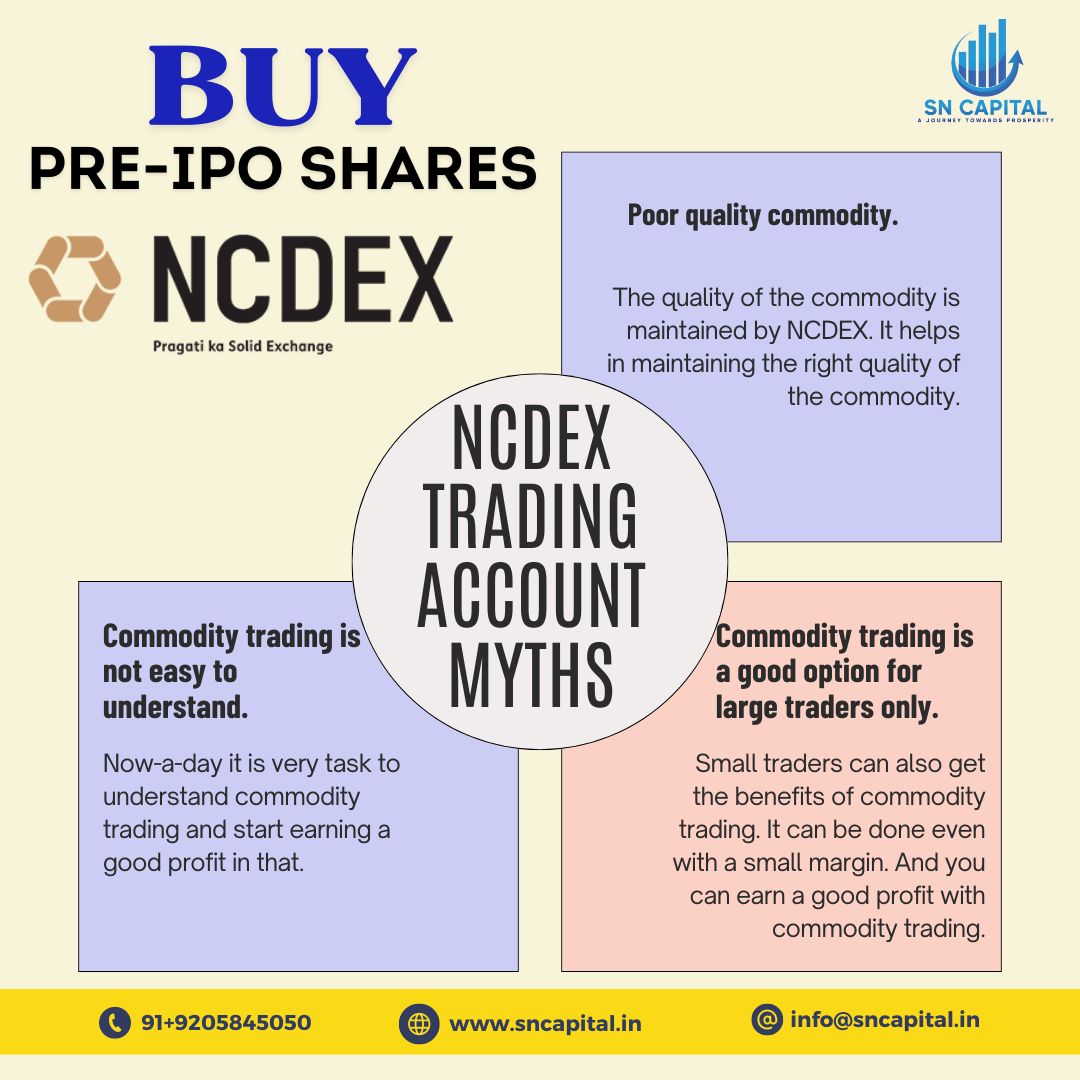 Buy Pre-IPO Shares...
#investment, #investing, #investor #finance, #stockmarket, #wealth, #investmentplan, #investment, #investmentopportunity, #investmenttips #investments, #investmentmanagement, #InvestmentStrategy, #ncdex, #preipo, #ipo, #NCDEX, #buypreiposhares, #preiposhares