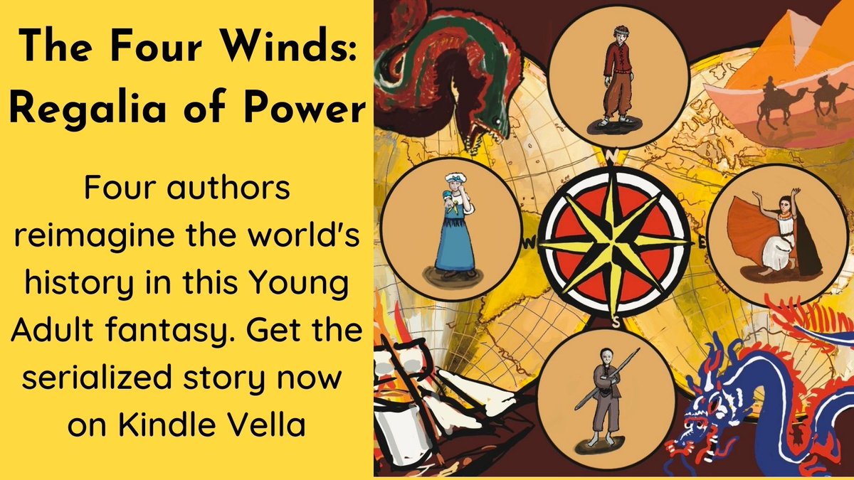 Start reading this #KindleVella serial now! The Four Winds: A #YoungAdult fantasy In a dangerous alternate reality, four teens rally to protect The Regalia that control the elements. amazon.com/Four-Winds-Reg… #storytelling #Kindle #YALit #history