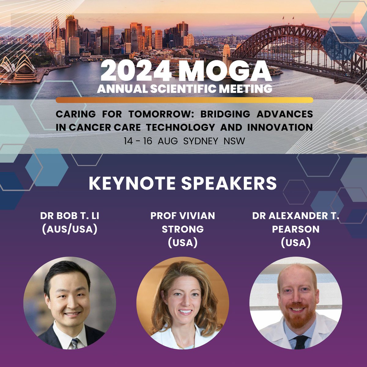 📢Register today to attend the 2024 MOGA Annual Scientific Meeting on 14 - 16 Aug in Sydney!

Featuring keynote speakers who lead in cancer care innovation and technology.

Early bird until 15 June
Abstract submissions close 30 June
moga.org.au/2024-asm