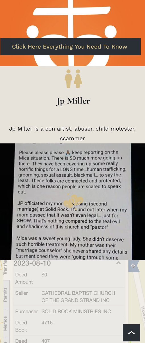 Hey, #JPMiller.
Your church’s
website is back up.
{Merry Christmas.}

solidrockmyrtle.com/?fbclid=IwZXh0…

#JusticeForMica
#MicaMiller
#BlowTheWhistle
#PleaseShare