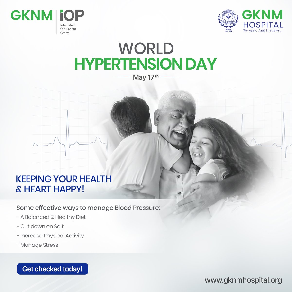 Eat healthy, move a bit more and calm down! #hypertensionday2024 #WorldHypertensionDay #HyperTension #MentalHealth #StressFree #HealthyLifestyle #Diet #Exercise #Cholesterol #BeatThePressure #HealthyLiving #Health #GKNM #GKNMH #GKNMiOP #GKNMhospital