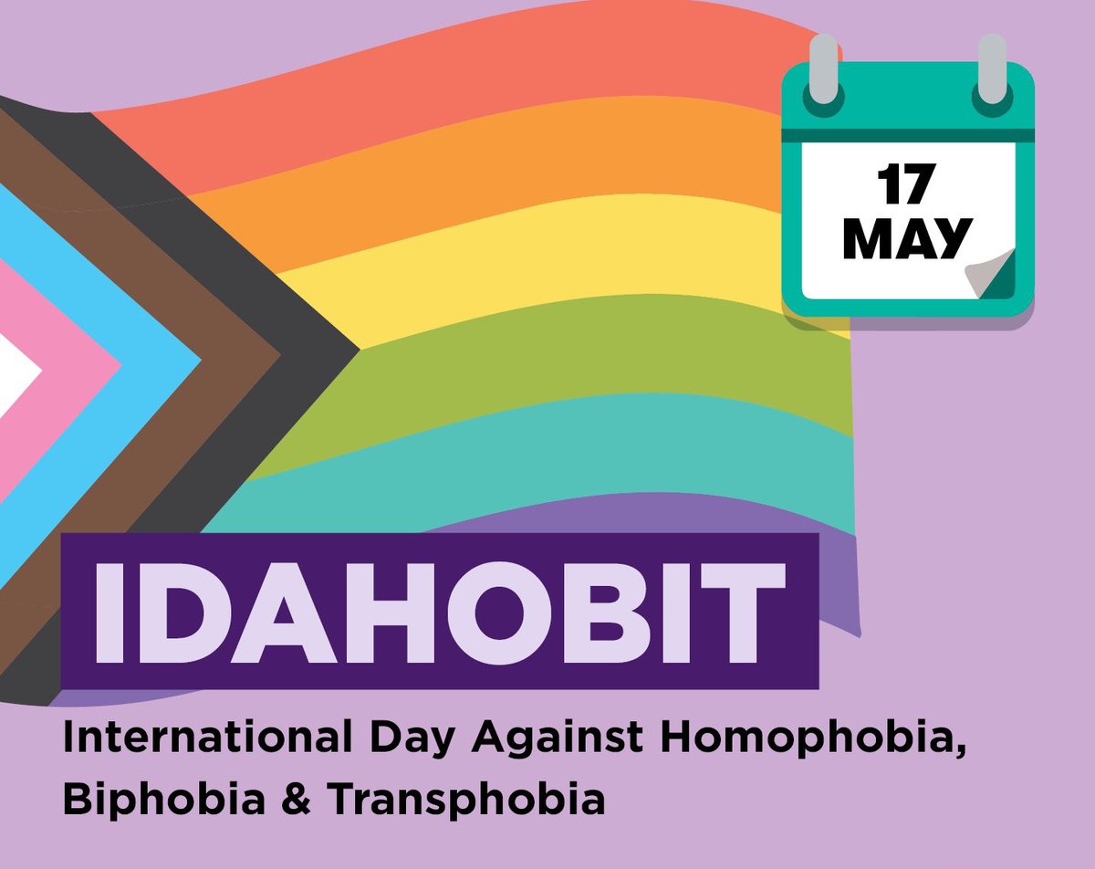 Today is the International Day Against Homophobia, Biphobia and Transphobia (IDAHOBIT) 🏳️‍🌈🏳️‍⚧️ #IDAHOBIT is a day to celebrate the significant strides that have been made towards equality across the world, such as expanded legal gender recognition, decriminalization of consensual