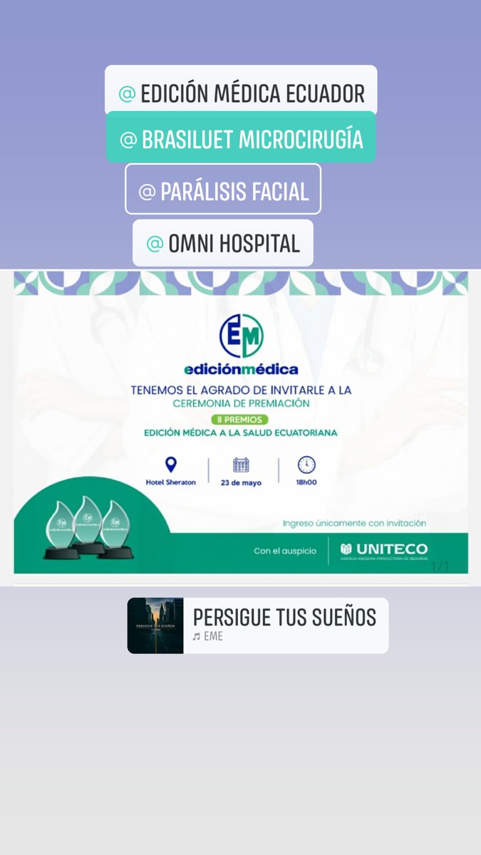 BRASILUET's tweet photo. La innovación de 13 años en la implementación de la nueva técnica de MICROCIRUGÍA para corrección de PARÁLISIS FACIAL, nuestro trabajo está entre los finalistas nominados al "Premio Avances y Tecnología" https://t.co/W6smxgTotm