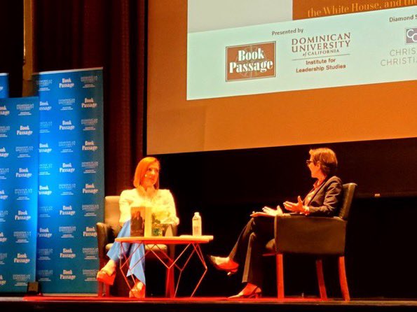 What a treat to have @jrpsaki in conversation tonight at Dominican University of CA in #SanRafael talking about her new book 'Say More' and riffing on life, politics and communicating more effectively. Jen definitely won over the crowd with her humor and insight. @DominicanCANews