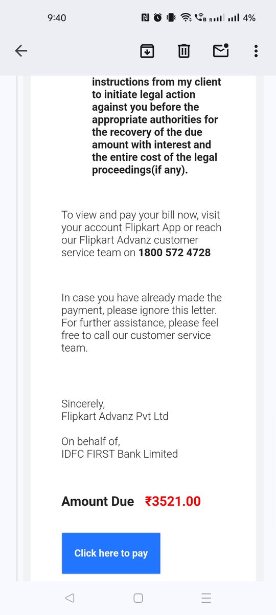There @flipkartsupport works without mutual coordination from @IDFCFIRSTBank , I have raised a lot of complaints as well, and still @Flipkart keeps sending these 

#Saynoto #flipkart #worst #ecommerce #Uninstall #flipkart with worst customer care and management!!!!