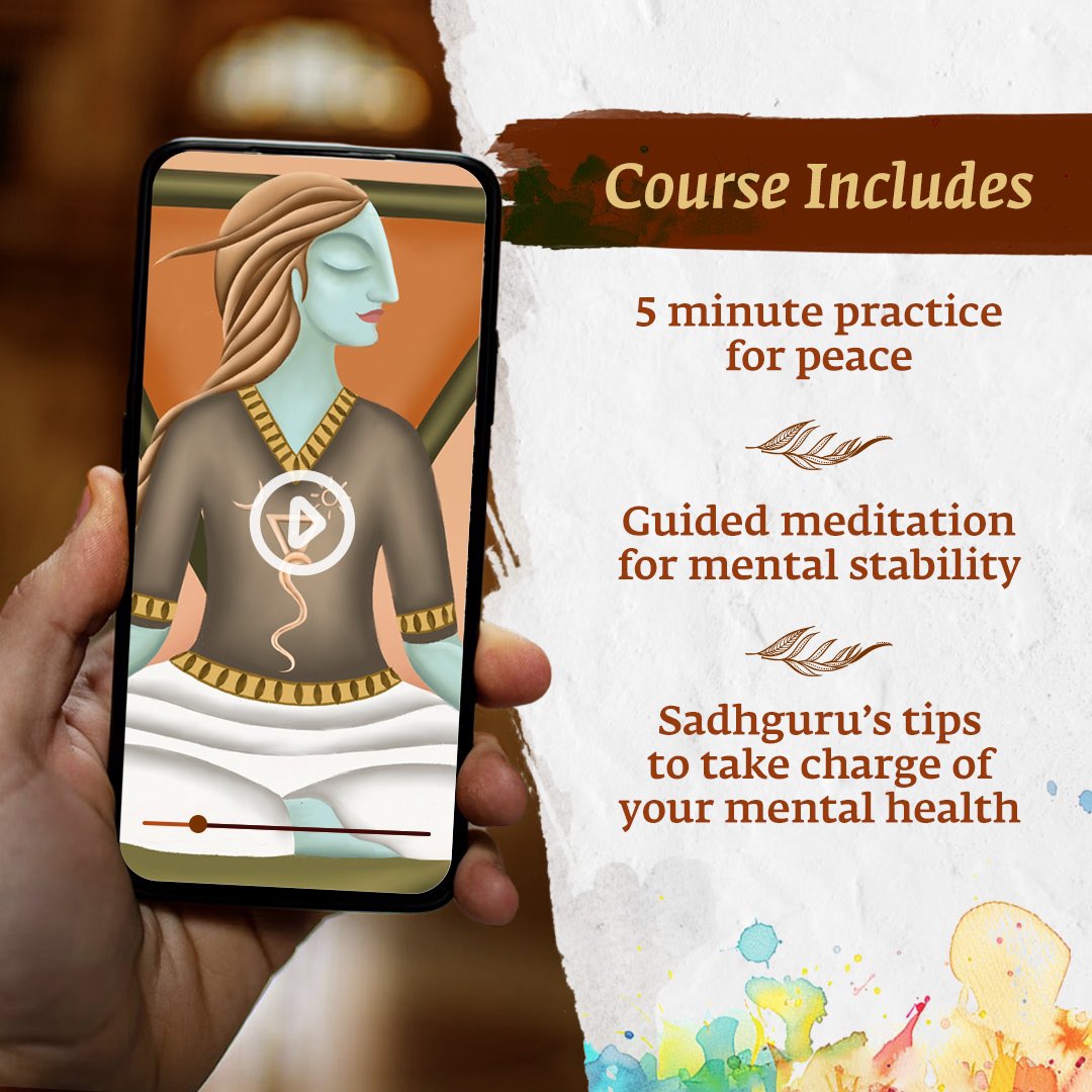 Give your mental wellness a boost with this fabulous 45-minute 'Yoga for Beginners' course designed by Sadhguru. Available only on Sadhguru App! Link: sadhguru.app.link/sm_insta #yoga #mentalhealthawareness #joy