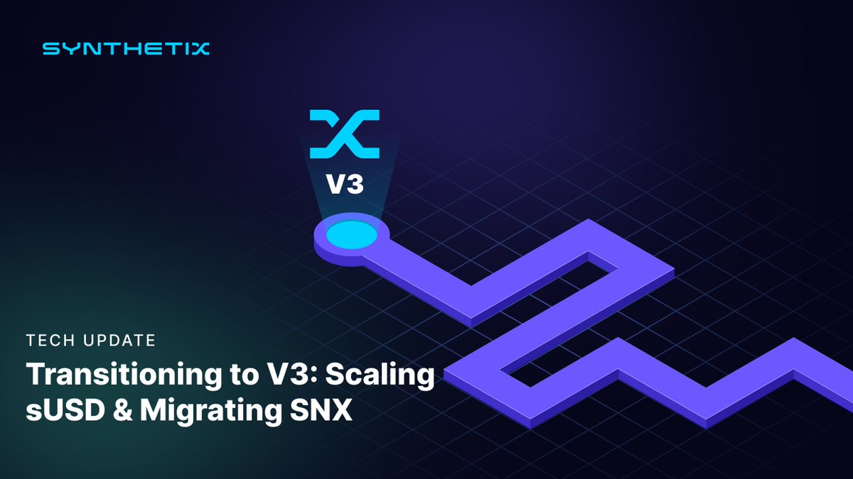 Transitioning to Synthetix V3: Scaling sUSD & Migrating SNX

Synthetix is undergoing a pivotal phase of the V3 rollout, introducing a new foundation and architecture for the protocol. This transition also marks a significant step towards enhancing the scalability and