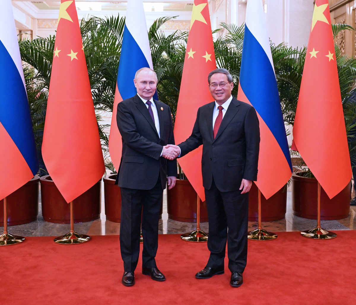 #China is willing to work with #Russia to deepen the alignment between the #BeltandRoad Initiative and the Eurasian Economic Union, and intensify bilateral cooperation in various fields to promote common development, Premier Li Qiang said on Thursday. bit.ly/4bnLaM8