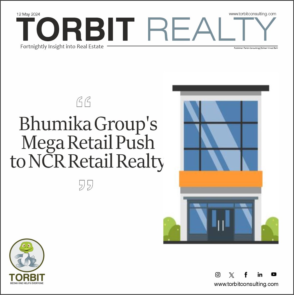 torbitrealty's tweet photo. Bhumika Group is set to emerge as NCR’s key realty player in retail realty with the addition of 8.5 lakh sq. ft. of retail space by 2024.

Read more : https://t.co/khVMz0PU5o

#torbitrealty #Realestatenews #BhumikaGroup #retailproject #NCR  #developmentsgrowth #commercial #growth https://t.co/z1nu18Q767