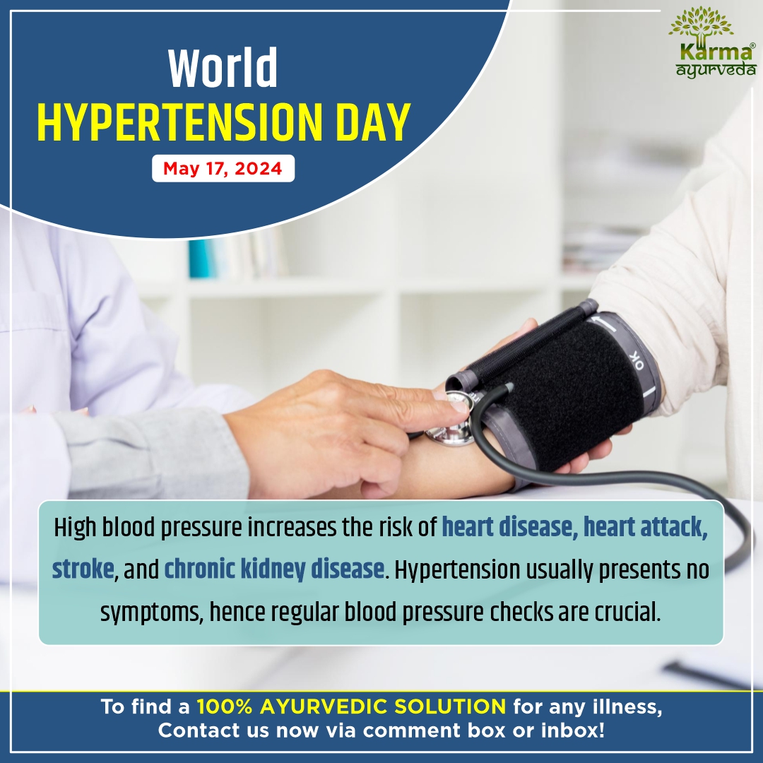 World Hypertension Day - May 17, 2024

100% Ayurvedic treatment for any disease
forms.gle/bZ5xFWWGSVt6QD…

#WorldHypertensionDay #Meditation #heartdisease #heartattack #ckd #stroke #hypertensionawareness