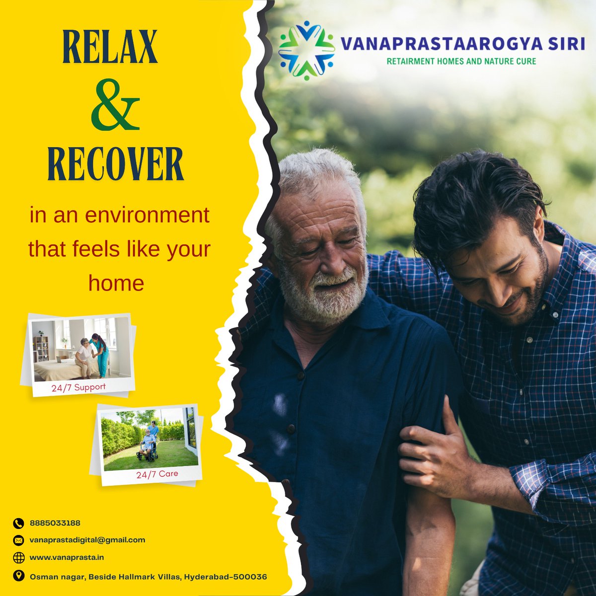 🏡 Experience ultimate relaxation and recovery in a homely environment at Vanaprasta Arogya Siri! 🧘‍♀️

#VanaprastaArogyaSiri #RelaxAndRecover #HomeAwayFromHome #SeniorWellness #TranquilRooms #OrganicMeals #MedicalCare #HealthAndHappiness #naturecare #meditationhall #gym #milletes