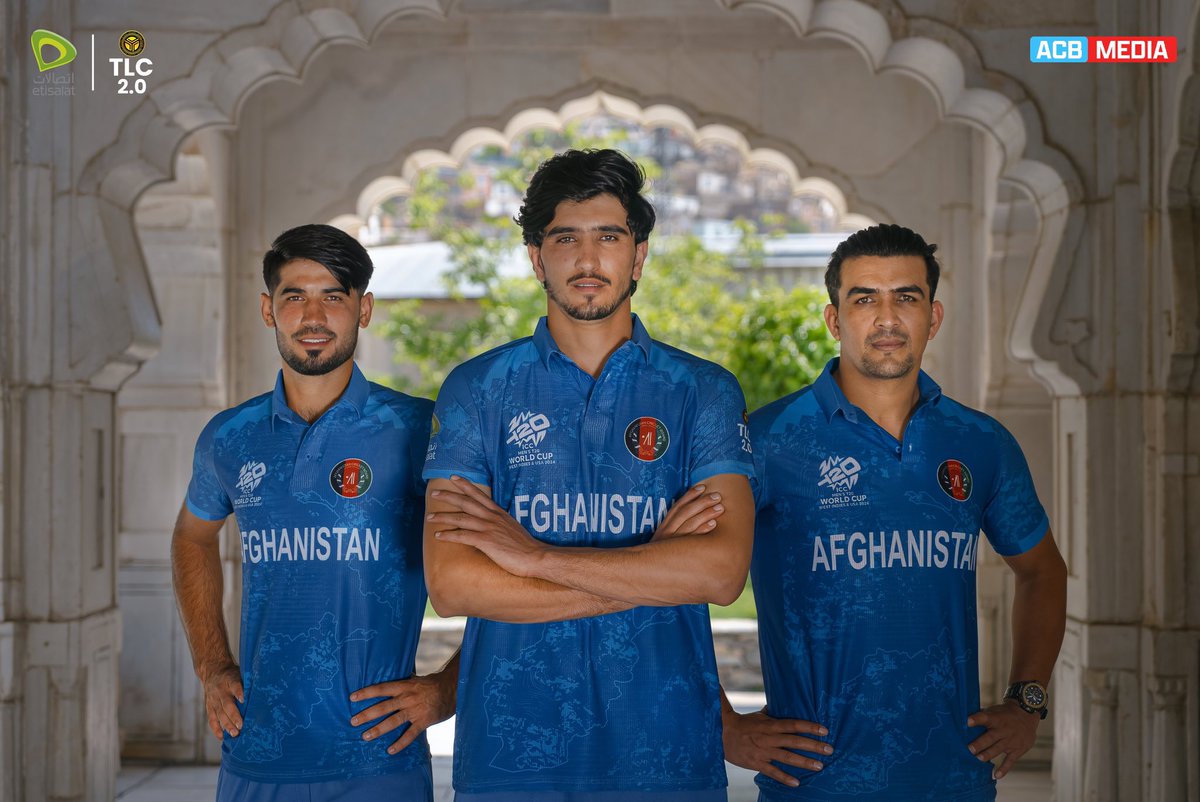 ✨ Picture Perfect 📸 AfghanAtalan dazzle as they reveal their stunning #T20WorldCup jersey in grand style. 🤩🔥 #AfghanAtalan | #T20WorldCup