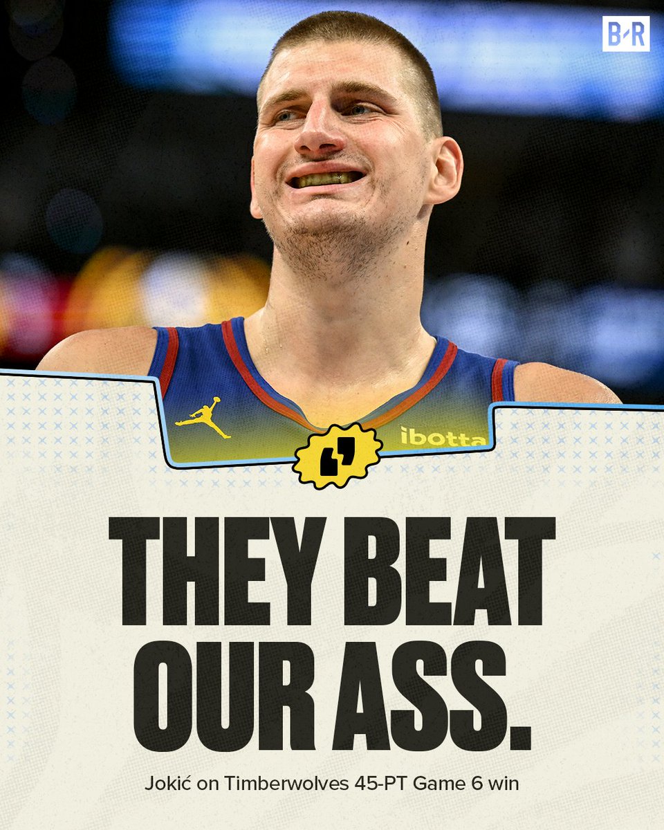 Jokić after a 45-point loss in Game 6 😅