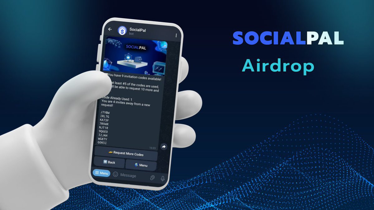 New airdrop: SocialPal (SPL) Total Reward: 1% of SPL supply Rate: ⭐️⭐️⭐️⭐️ Winners: For Everyone Distribution: 19th May-22nd May Bot Airdrop Link: t.me/SocialPal_bot #Airdrop #Airdrops #Airdropinspector #SocialPal #SPL #CryptoWallet #WalletBot #NewAirdrop #BigAirdrop