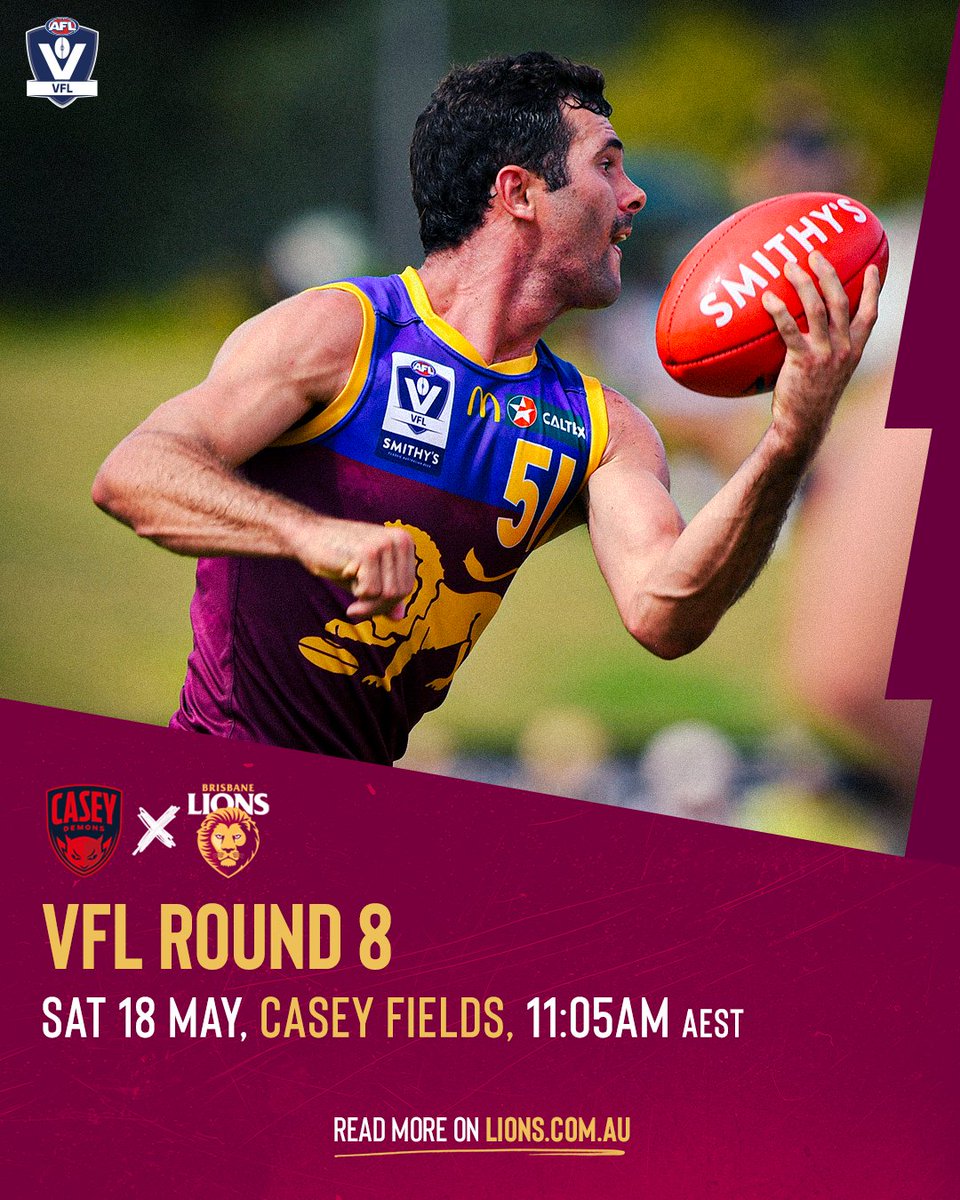 📢VIC FANS! Head down to Casey Fields to support the VFL Boys take on the Casey Demons!🦁