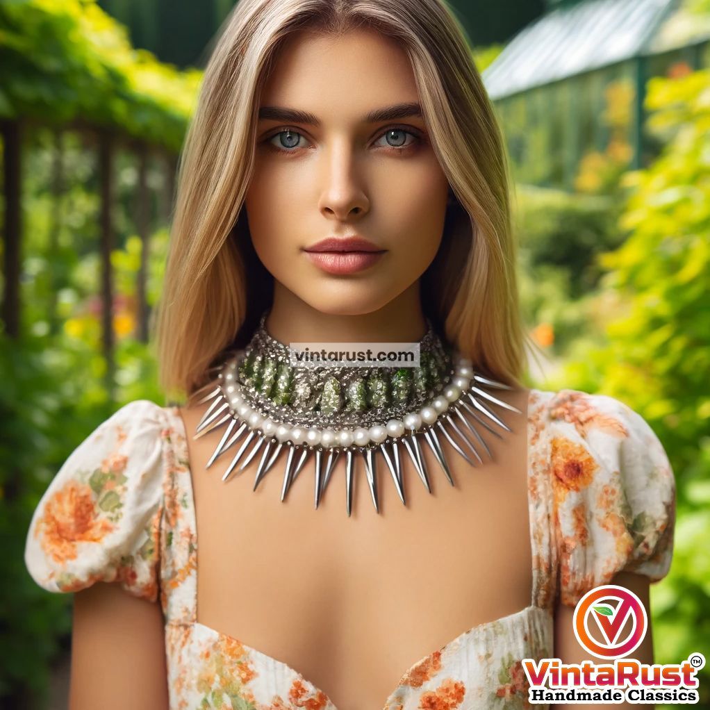 Introducing our stunning handcrafted choker, where modern sophistication meets timeless tradition. Discover more at buff.ly/2WN78r1. #HandmadeJewelry #VintageStyle #BohoChic #EthnicJewelry #StatementJewelry #JewelryAddict #AccessoryGoals #Fashionista #JewelryLover