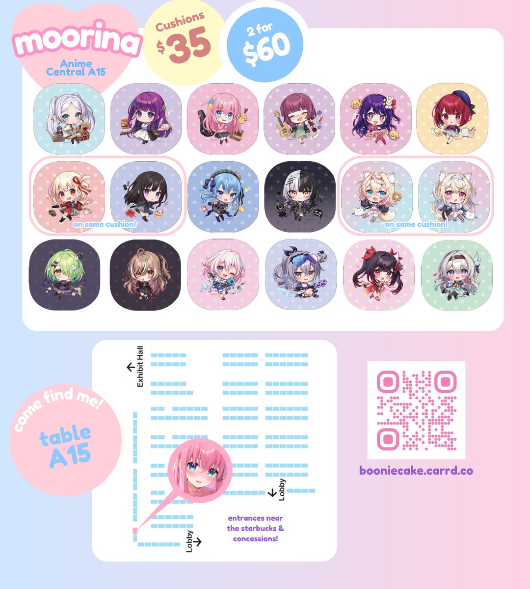 ACEN Catalog!!!! Table A15!!!!!!

sorry for being so last minute, I had so many things to do right up until yesterday QQ The easiest way to get to my table is from the entrance across from the starbucks in the lobby!!!