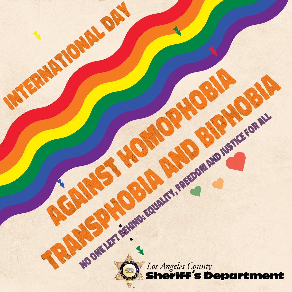 Today, on International Day Against Homophobia, Biphobia, & Transphobia, we stand in solidarity with the LGBTQ+ community. Discrimination & hate have no place in our society. We are committed to fostering a safe & inclusive environment for all everyone.