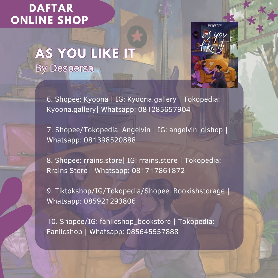 despersaa's tweet photo. Pre-Order Novel As You Like It sudah dibuka. Jangan sampai ketinggalan ❤️ https://t.co/4892xKfJNw