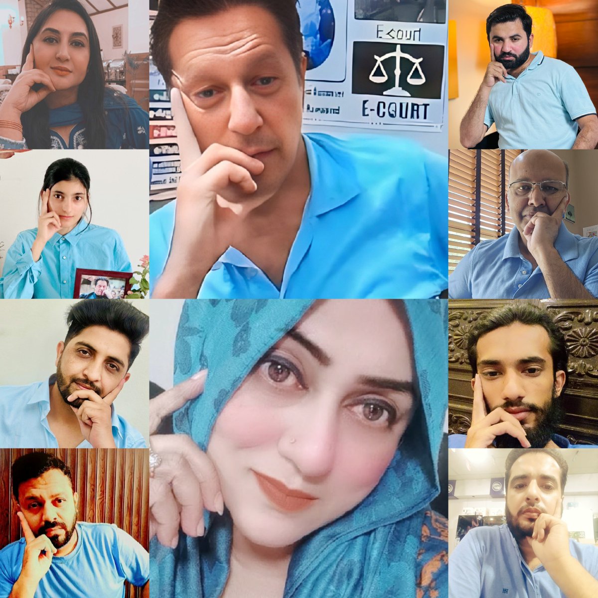The unstoppable blue storm 💙

People aren't just copying his color but embracing #ImranKhan's style!  #IKonVideoLink