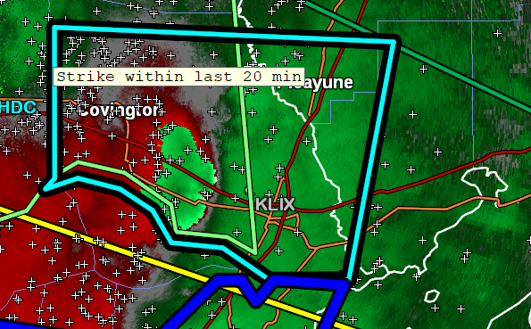 Uhh is that another 80 MPH wind zone just north of the SVRD #Severewx #severeweather #lawx #mswx i would just treat this as one SEEK SHELTER