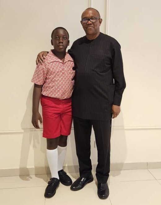 Wao, 11-year-old Tolu invited a whole Peter Obi to his primary six graduation, and PO came...I'm touched... *The initiative to invite Peter Obi *The honouring of the invitation And PO asked him how the boy knew him, he said he has been following PO's journey during the