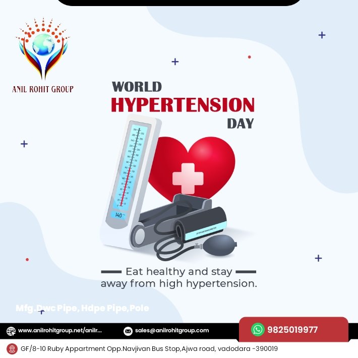 #World_Hypertension_Day 
#Anil_Rohit_Group #DWC_Pipe
#HDPE_pipe #PLB_Duct
#HT_LT_Cable #glostercable #Smart_city
#RDSO #highway #Railway_Project #infrastructure #Universal_Cable #fiberoptic #importexport  #NationalHighwayAuthorityofIndia