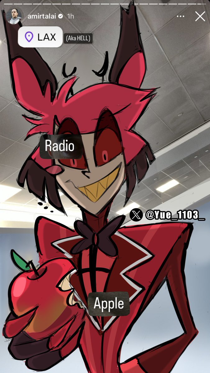 I saw that image of Amir Talai (Alastor voice actor) 🍎 Ok… I’m going to sleep now… 💤 🥱I’m sleepy… Radioapple appleradio hazbin hotel Lucifer #radioapple #appleradio #hazbinhotel #alastor #hazbinhotelalastor