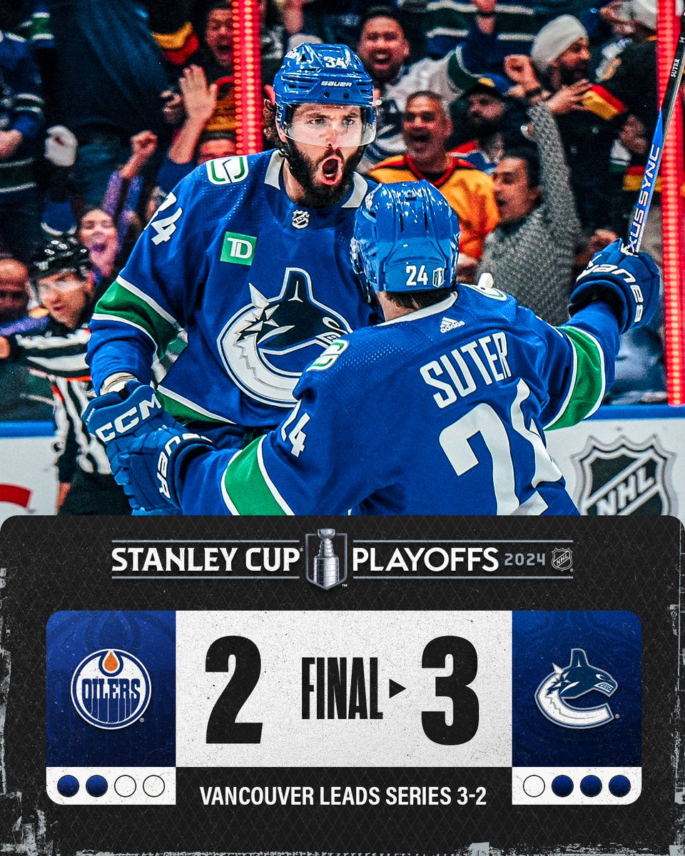 VANCOUVER TAKES GAME 5! 🐳 #StanleyCup