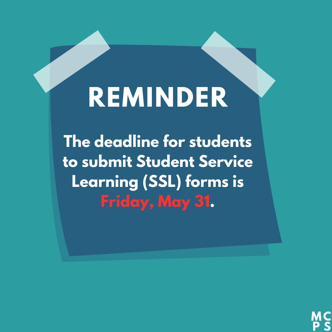 After May 31, SSL forms will no longer be accepted for service completed during the 2023–2024 school year or the summer prior.