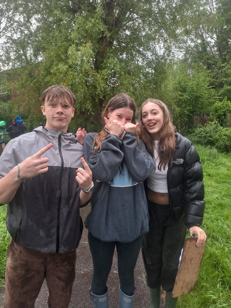 The 🌧 caught us at site 2! #GeographyFieldwork